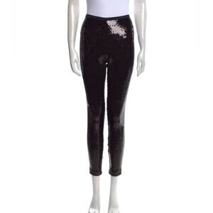 Marc Jacobs Black Sequin Skinny Pants Leggings Size 0 New